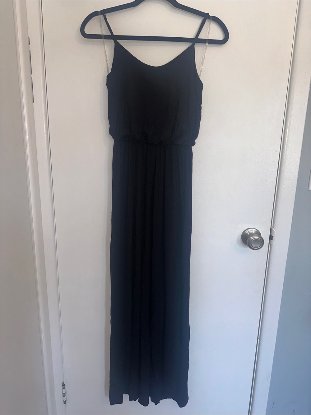 Lush Black Spaghetti-Strap Maxi Dress